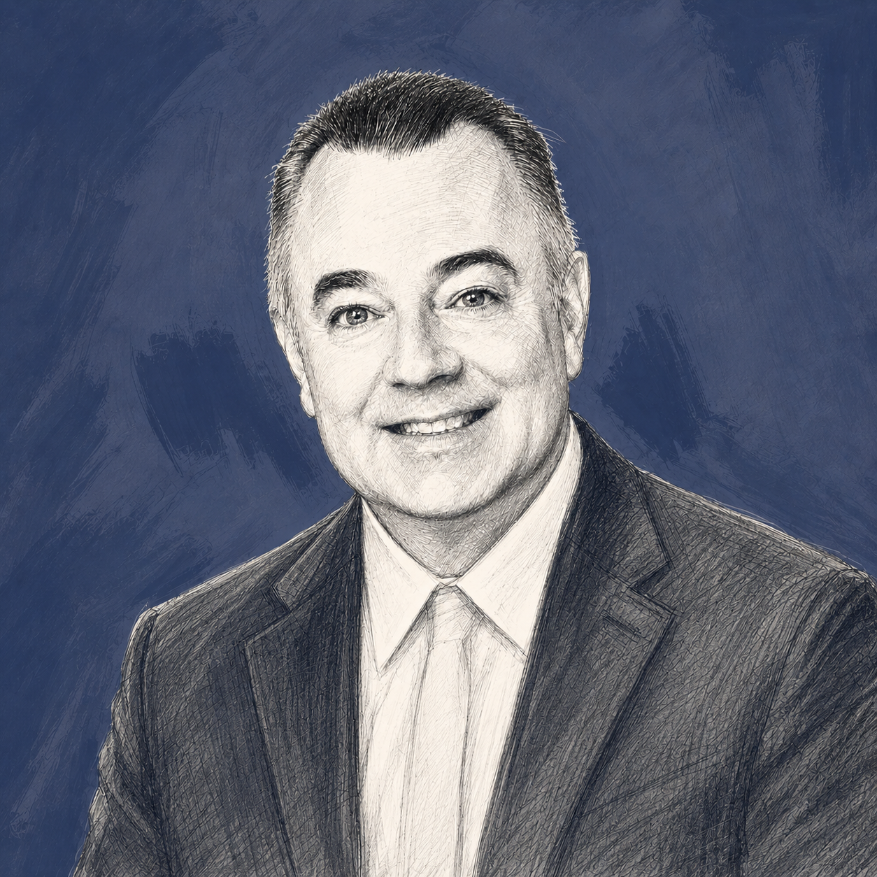Sketched portrait of Bela Biro