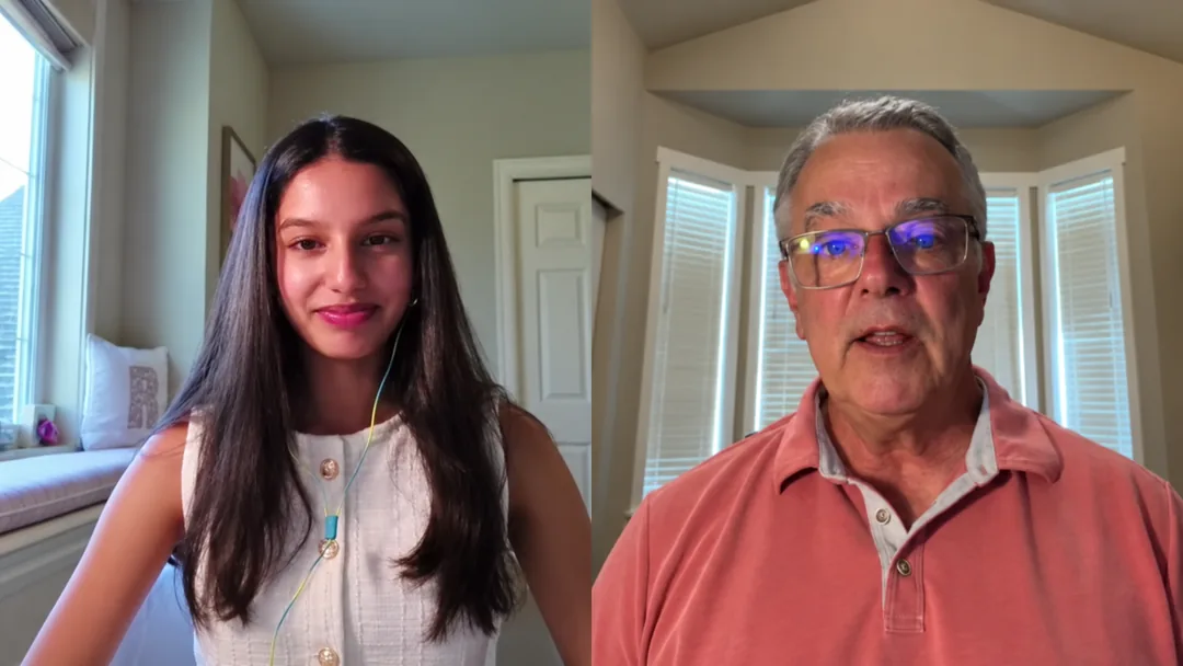 Reva Desai and Bela Biro during their remote interview
