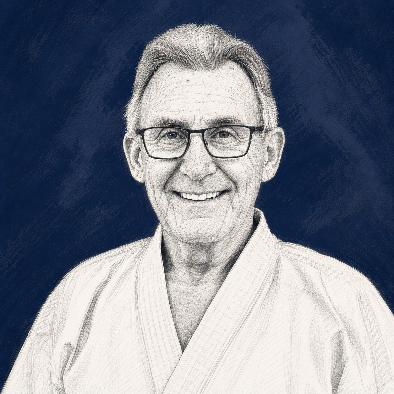 Sketched portrait of Sensei Holeman